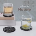 thumbnail image 5 of Elborse Black Marble Coasters Set of 6 Handmade 3.5 inch Round Coasters for Drinks with Holder and Lid, Ideal for Coffee Table Decor & Home Décor, 5 of 7