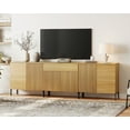 thumbnail image 2 of 94.5" Modern Reeded Dresser TV Stand for TVs up to 100 Inch, Entertainment Center with Adjustable, Wooden TV Console with Storage for Living Room, 2 of 7