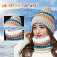 thumbnail image 2 of Prolriy Beanie for Women, Womens Flocking Warm Thermal Hat Knitting Earmuffs Cycling Winter Hat Scarf Baseball Caps Wool Beanie Winter Hats for Women Beige, 2 of 2