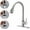 Silver, variant on Kitchen Taps with Pull Out Spray - Single Handle 360 Rotating Brushed Sink Mixer Taps, Stainless Steel Faucet - Silver