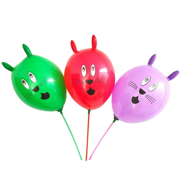 FELTECHELECTR 25 globos de conejo adorables de 12 pulgadas, decoración creativa para bebés y niños (colores variados).