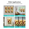 thumbnail image 6 of Window Privacy Film Summer Sunflowers Stained Glass Window Film Decorative Sun Block Window Cover Red Yellow Floral Leaf Wood Grain Window Clings Static Adhesive Sticker for Bathroom 17.7"x78.7", 6 of 7