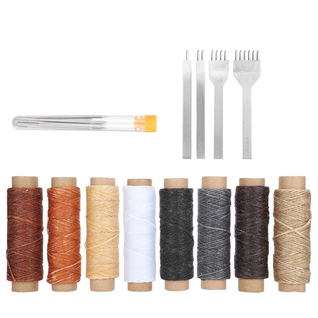 Kit de costura de cuero BuyWeek 24 piezas Herramientas de bricolaje para artesanía de cuero