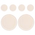 thumbnail image 1 of Shisuyan Panier Rond Broderie Base en Bois 6 Pcs 5.9X5.9X0.1In, 1 of 9