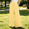 thumbnail image 5 of Lmnyox Women's Wide Leg Pants Trendy Elastic Waist Drawstring Trousers Casual Fashion Pants for Summer Vacation, 5 of 6