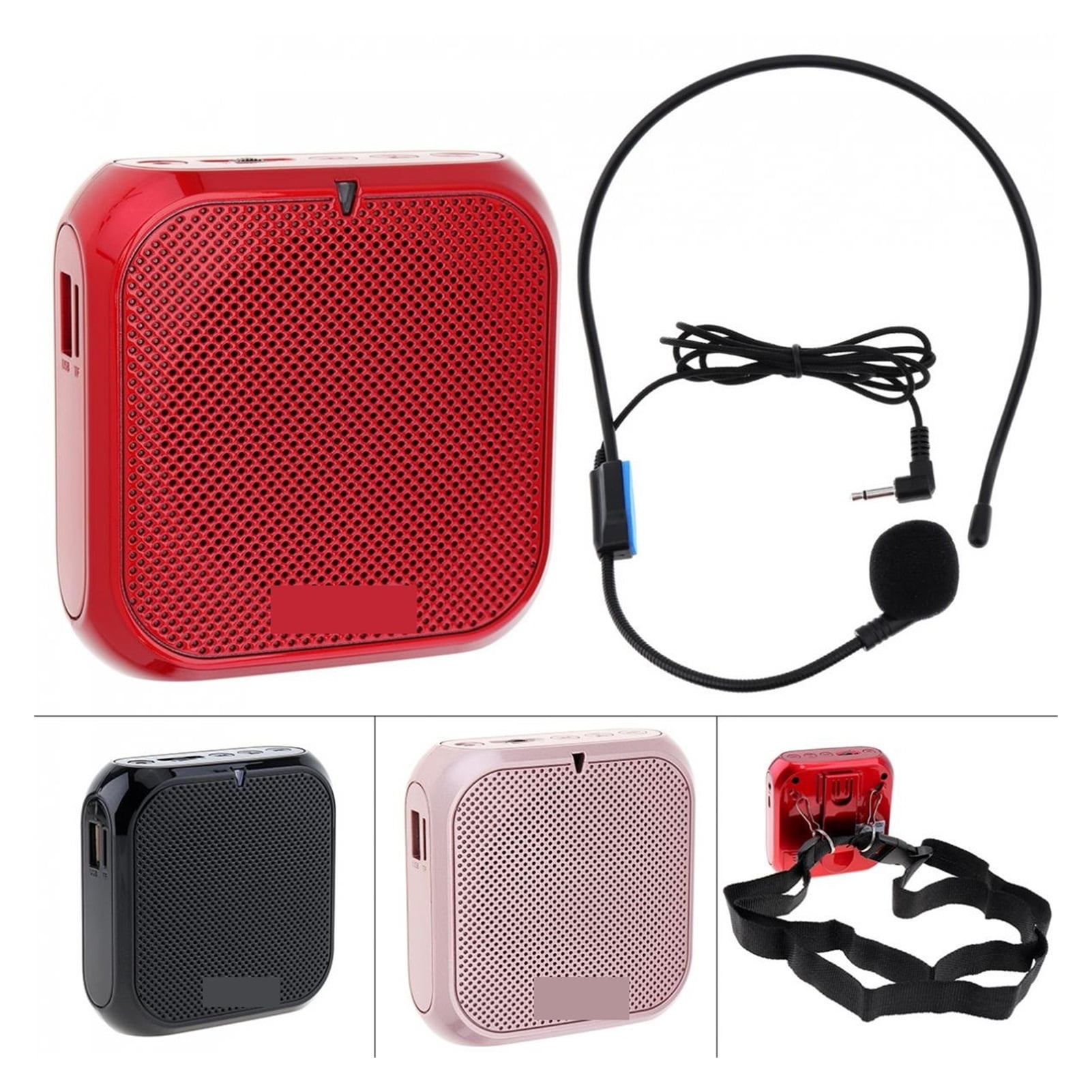 K400 3 Colors Portable Wired Mini Audio Speaker Megaphone Voice Amplifier Loudspeaker Microphone Waist Band Clip ,Easy to Operate