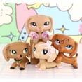 thumbnail image 4 of 4 pcs Minilpsshop Little Dachshund Dog Figurines Toys,#932 #640 No# #909 Collectible Mini Pets, 4 of 5