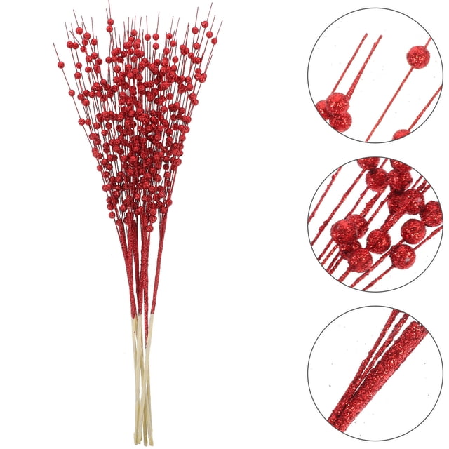 unbranded 6Ud Picks De Bayas Rojas Simuladas Para Y Fotografía En Temporada Navideña