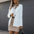 thumbnail image 4 of Fesfesfes Coat for Womens Coat Jacket Solid Long Sleeve Outerwear Tops Sale Clearance, 4 of 9