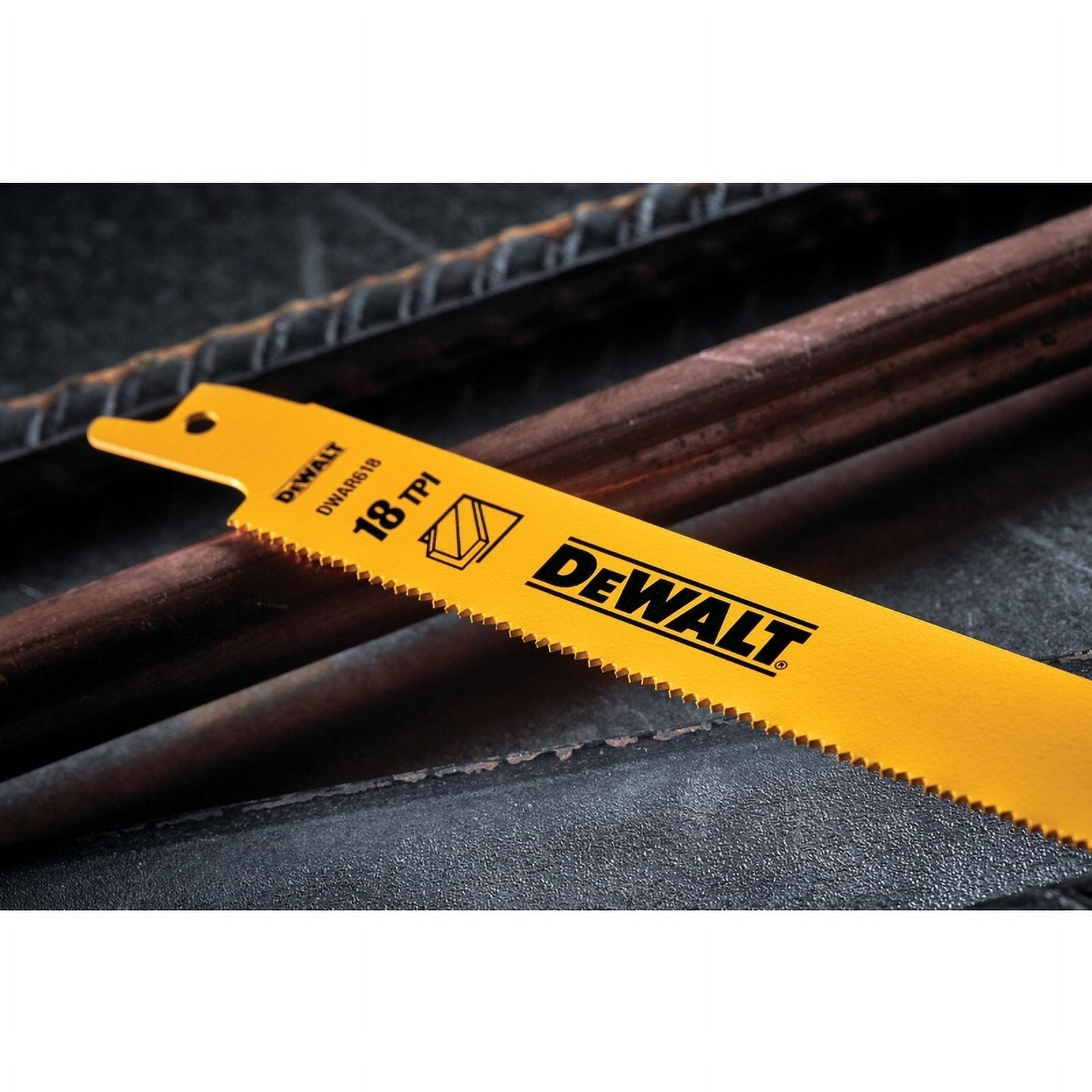 Dewalt DW4846 Bi-Metal Straight Reciprocating Saw Blade, 8in L x 3/4in W, 10/14 TPI