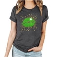 thumbnail image 2 of T-shirts de la Saint-Patrick pour Femmes Mode Saint-Patrick Imprimé Col Rond Manches Courtes T-Shirt Décontracté Haut Saint-Patrick, 2 of 4