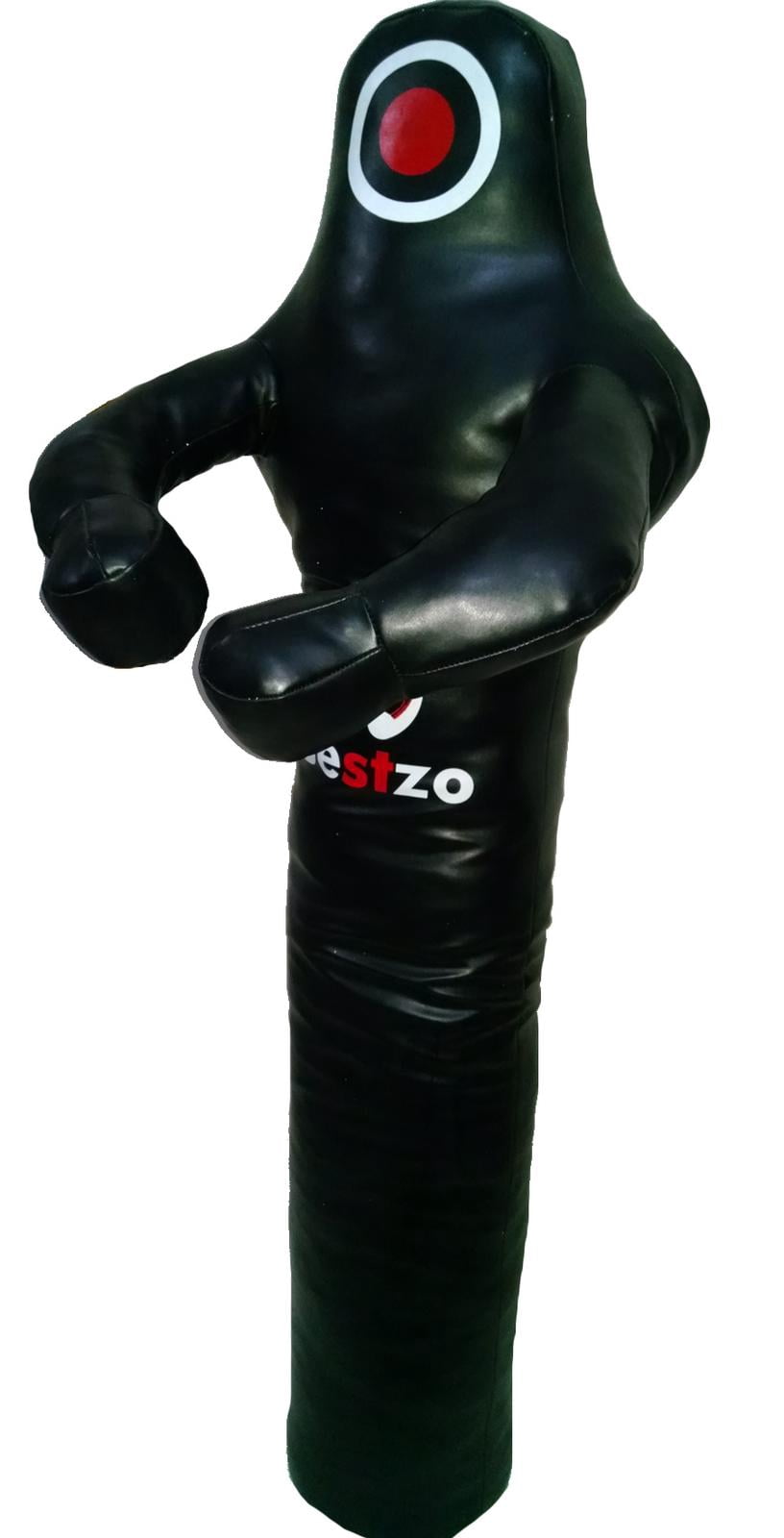 Bestzo MMA Martial Arts Brazilian Grappling Dummy Wrestling Punching Bag Black Canvas- 48 inches
