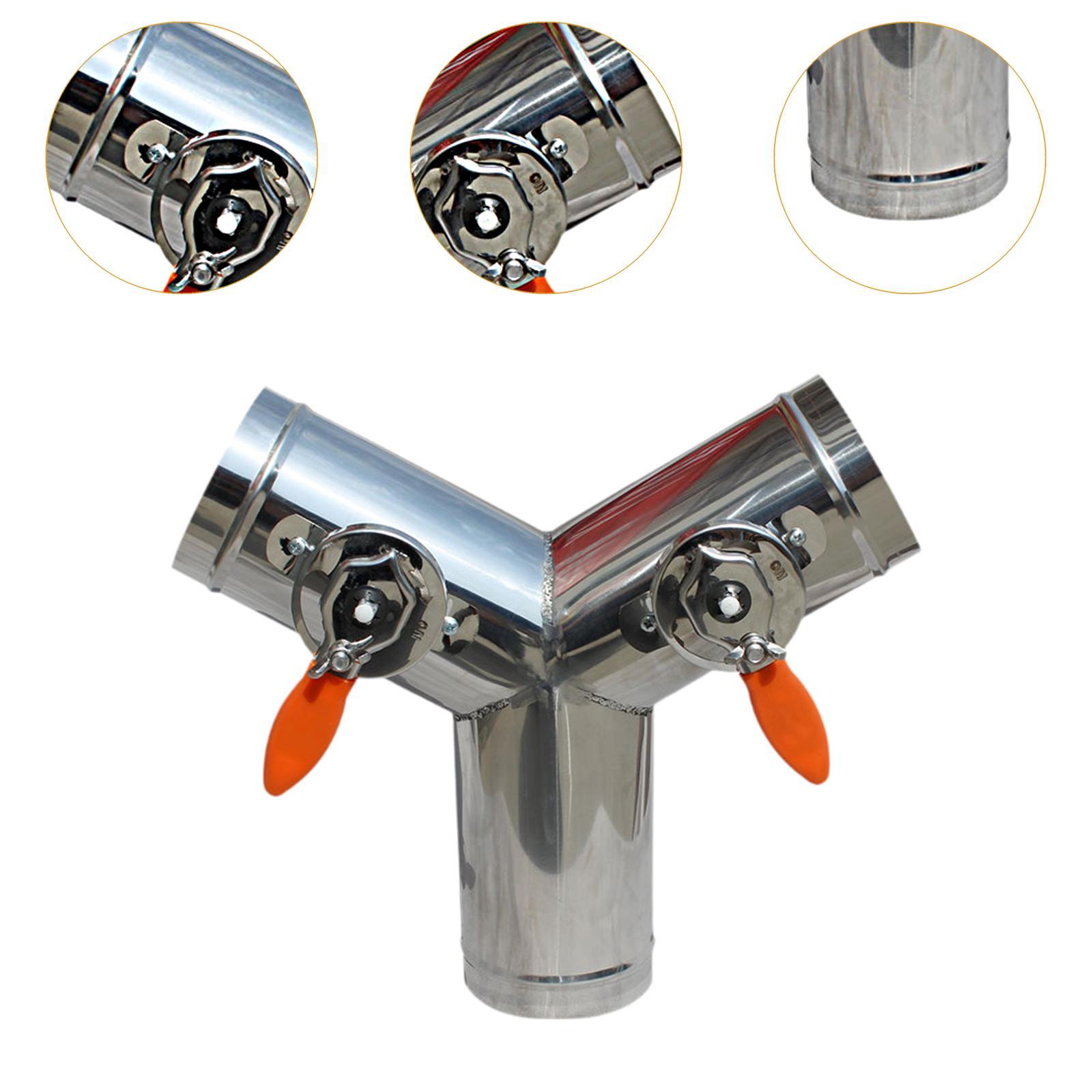 Tnarru Air Control Valve Stainless Steel Round Manual Volume Damper Duct Connector for Ventilation Tubes Kitchen Dryer Vent Bathroom Outer diameter 76mm