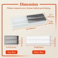 thumbnail image 4 of Luncia Compact Silverware Organizer – Narrow Kitchen Drawer Flatware Tray for Spoons, Forks & Knives, White & Gray, 4 of 9