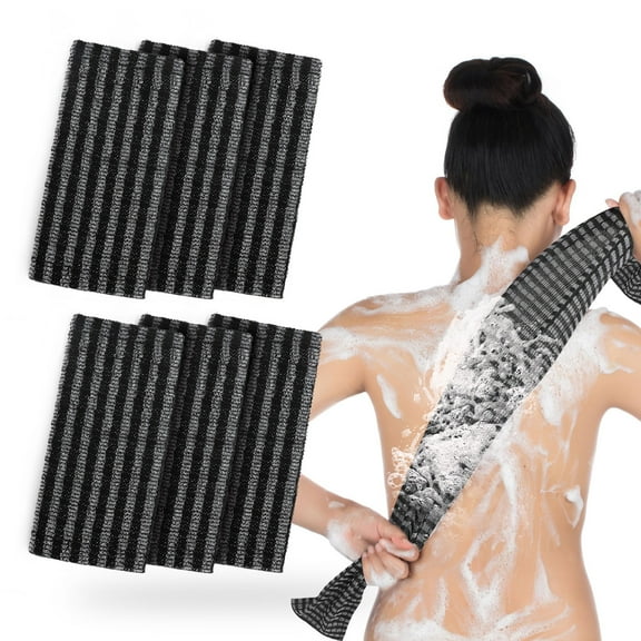 6pcs Exfoliating Washcloth Towel, EEEkit Back Scrubber for Shower, Japanese Bath Wash Cloth for Men Women