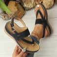 thumbnail image 5 of Willtoo Women's Wedge Sandals Adjustable Buckle Open Toe Slingback Shoes Summer Comfortable Walking Orthopedic Sandals, 5 of 7