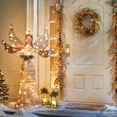 thumbnail image 5 of BrylaneHome Pre-Lit Gold & Silver Wreath, 5 of 6