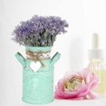 thumbnail image 4 of Vintage Metal Iron Vase Double Handle with Hemp Rope Bow and Heart Decoration, Indoor/Outdoor, 4 of 4