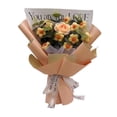 thumbnail image 3 of Ramo de flores de ganchillo, ramo de punto hecho a mano, decoración de mesa, flor artificial hecha a mano completa para el día de San Valentín Amarillo, 3 of 8