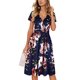 thumbnail image 1 of Vestido De Mujer Vestidos casuales de verano Vestido elegante floral europeo Moda para vacaciones de fin de semana Ygjytge para Mujer Azul marino T S, 1 of 8