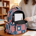 thumbnail image 5 of SEANATIVE Children's Backpack Stylish School Bag Book Bag with Laptop Compartment, Front Pocket & Side Pockets, for Kindergarten Elementary Middle School, Stars and Stripes Pattern, 5 of 7