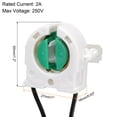 thumbnail image 3 of Uxcell T8 Lamp Holder Socket Non-Shunted Light Holder with Wire 30x27x16mm for LED Fluorescent Tube 8Pcs, 3 of 5
