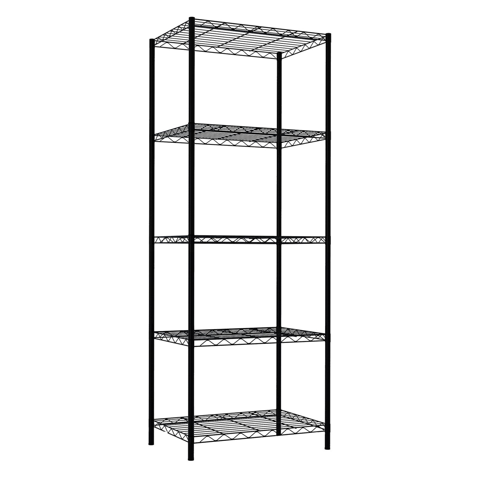61 in. Home Basics 5 Tier Steel Wire Shelf