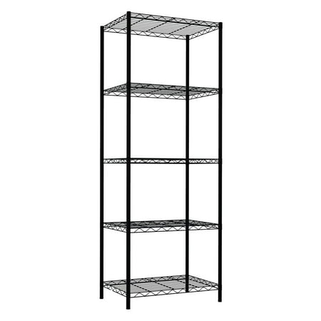 61 in. Home Basics 5 Tier Steel Wire Shelf