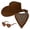 Coffee, variant on Flmaly Western Cowboy Hats for Women with Scarf and Glasses Set Vintage Style Wide Brim Sun Hat for Outdoor Daily Wear