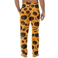 thumbnail image 5 of WTOBBY Men's Knitted Halloween Print Pocket Casual Pajama Pants for Home Lounge Wear,Soft Comfortable Sleepwear with Spooky Design, Ideal for Relaxation and Halloween Gifting,Black L, 5 of 8