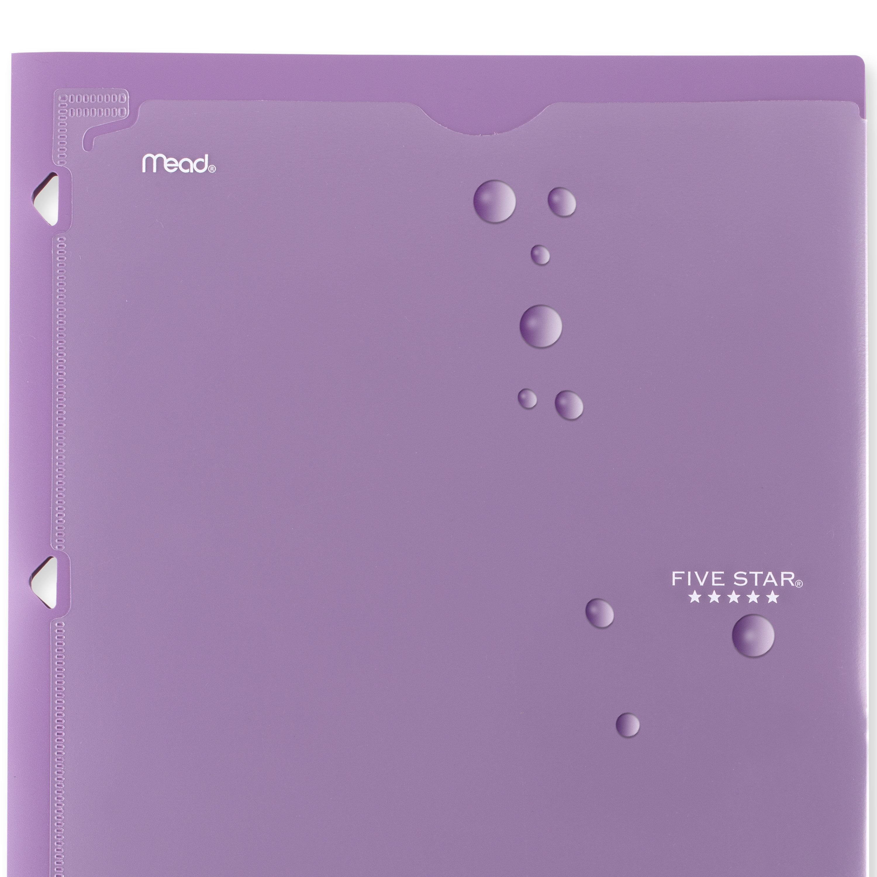 Five Star Clearview 2 Pocket Portfolio Purple