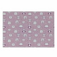 thumbnail image 1 of Animal Lover Cutting Board, Funny Animals on Pink Background with Stars and Little Hearts, Decorative Tempered Glass Cutting and Serving Board, Small Size, Pale Pink Purple, by Ambesonne, 1 of 1
