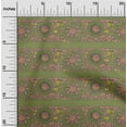 thumbnail image 1 of oneOone Organic Cotton Voile Fabric Leaves & Floral Block Fabric Prints By Yard 42 Inch Wide, 1 of 4