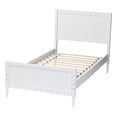 thumbnail image 3 of Baxton Studio Roni Modern White Wood Twin Platform Bed with Scalloped Edges, 3 of 9