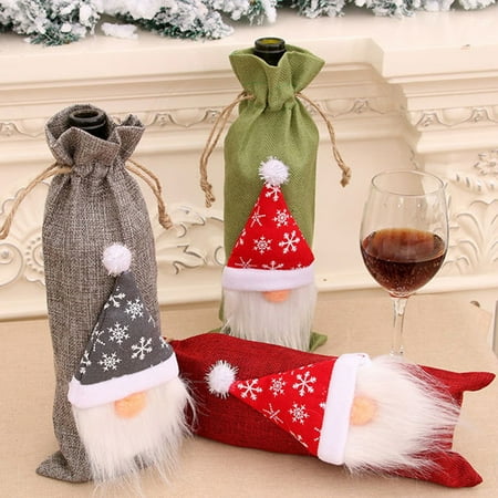 

Loopsun Christmas Decorations Christmas Decorations Wine Bottle Sets Creative Christmas Decorations for Home Kitchen Centerpieces Decorations Home Decor