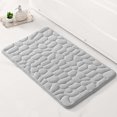 thumbnail image 7 of Bailu Memory Foam Bath Mat Pebble Bathroom Rug Super Absorbent Machine Washable Bathroom Rug (24x36, Light Gray), 7 of 7