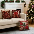 thumbnail image 2 of Christmas Pillow Covers for Decorations 18x18" Christmas Decorative Pillow Cases with Soft Fabric Hidden Zipper for Couch Sofa Bed, Soft and Breathable Home Decors Cushion Covers, 2 of 7