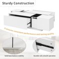 thumbnail image 5 of U-can 47.2''-72.7'' Extendable Coffee Table Multi-functional Coffee Table With High-gloss Finish Coffee Table With 2 Hidden Storage Space And 2 Drawers For Living Room, 5 of 22