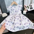 thumbnail image 2 of XXWXYD Toddler Girls Baby Tutu Tulle Dress Ruffl𝖾d Sleeve Embroidered 𝖥loral Princess Par𝗍y Dresses Summer Clothes 2-7 Years Kids Cute Formal Occasion Festive Dress, 2 of 4