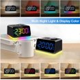 thumbnail image 4 of Reloj digital con alarma dual, radio FM y luz nocturna de 8 colores, 4 of 8