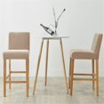 thumbnail image 4 of y 2 Pack Stretch High Barstool Slipcovers with Back Bar Stool Jacquard Square Dining Chair Counter Stool Pub Chair Slipcover, 4 of 4