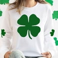 thumbnail image 5 of VgaVtl Womens Sweatshirt St. Paddy's Day Long Sleeve Women Plus Size Tops Loose Lightweight Shamrock Holiday Casual Tops,White L, 5 of 5
