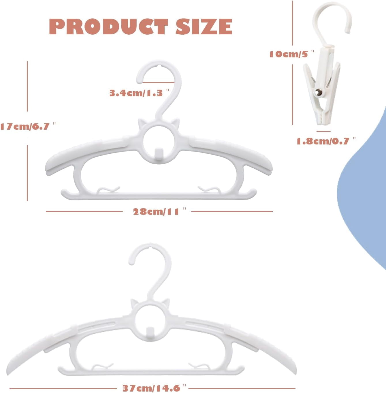 Closet Hangers, Ultra Thin Non-Slip and Extendable Laundry Pant Hanger for Clothes
