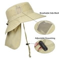 thumbnail image 3 of Catalonia Sun Hat for Men,Polyester Outdoor Wide Brim Hat with Neck Flap Cover for Fishing Hiking Safari Gardening, 3 of 8