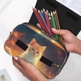 thumbnail image 6 of Kdxio Starry Sky Constellation Cat for Double Compartment Pen Case Oxford Organizer with Zipper Pockets for Students Artists, 6 of 7