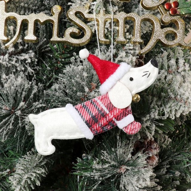 Adornos Navideños Colgantes Hot6sl para Árboles de Navidad Perros Salchicha