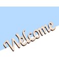 thumbnail image 3 of Word Welcome Cutout Unfinished Wood Welcome Sign Front Door Plaque Hanger Decor For Home Farmhouse, 3 of 8