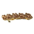 thumbnail image 3 of Pinza para el pelo con diamantes de imitación y cristales brillantes, accesorio de joyería nupcial Dorado + Champán, 3 of 7