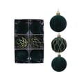 thumbnail image 2 of Dark Green Velvet Christmas Ball Ornaments, 6 Piece Christmas Tree Ornaments Set Flocked Christmas Decorations for Home Holiday Party, 6 Count, 2 of 6