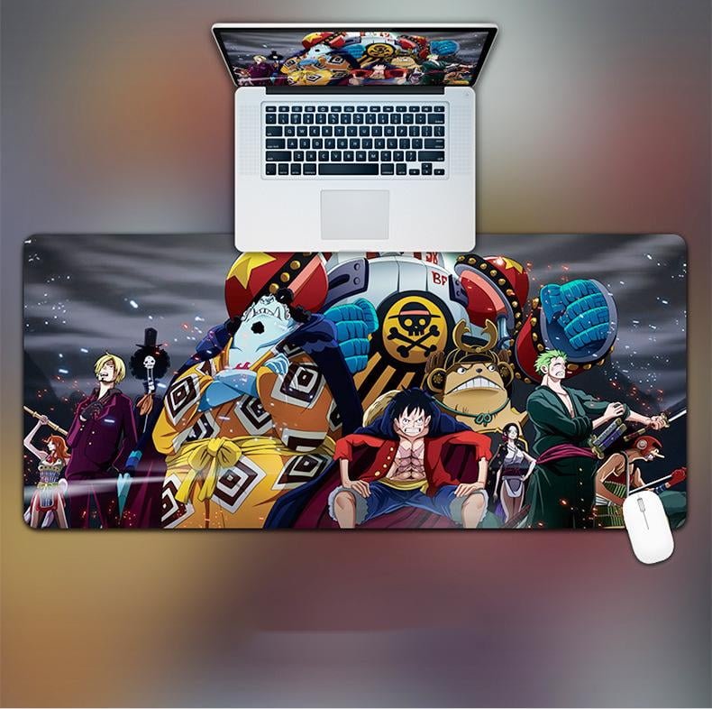 Anime Mouse Pad Luffy Ace Extended Large Gaming Long Mousepad XL Keyboard Mouse  Mat Desk Pad for Laptop Computer Home Office 